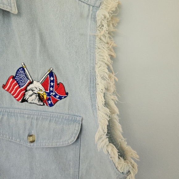 Lighting Clothing L Vest Shirt Mens Denim Bike Week 2003 Daytona Beach Florida - Picture 9 of 16